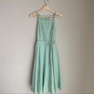 Gal Meets Glam Caroline Fit & Flare Linen Dress